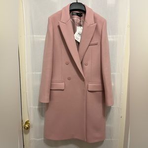 New with tags - Beautiful pink wool coat, perfect for fall or winter. Size M.
